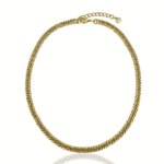Αλυσίδα λαιμού ατσάλινη cuban genderless χρυσή