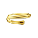 Ατσάλινο δαχτυλίδι βεράκι σπείρα χρυσό