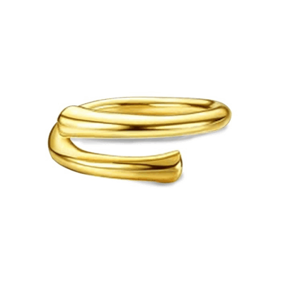 Ατσάλινο δαχτυλίδι βεράκι σπείρα χρυσό