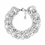 Βραχιόλι chunky αλυσίδα με ανάγλυφους πλεγμένους κρίκους
