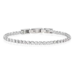 Βραχιόλι tennis ατσάλινο ασημί με ζιρκόνια